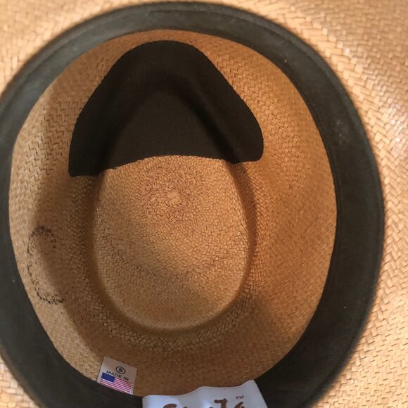 Fiesta Santa Barbara Straw Fedora Hat — Made in USA, Floral Band & Concho